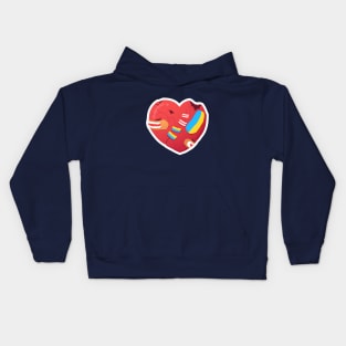 Ukraine - Belarus Heart Kids Hoodie